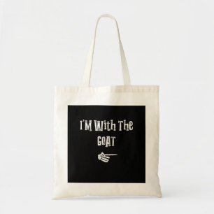 I'm With Goat Halloween Costume Funny Couples Tote Bag