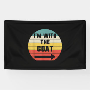 I'm With Goat Halloween Matching Couple Costume Banner