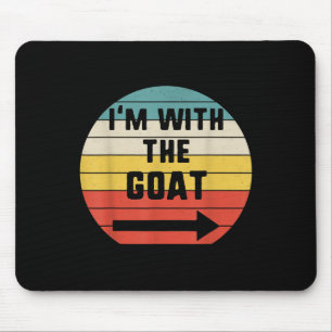 I'm With Goat Halloween Matching Couple Costume Mouse Pad