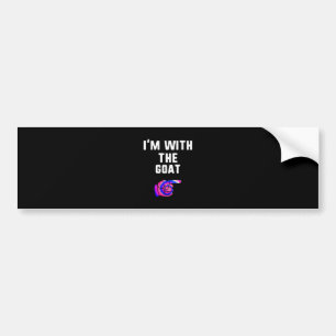 I'm With Goat Tie Dye Halloween Matching Couple Bumper Sticker