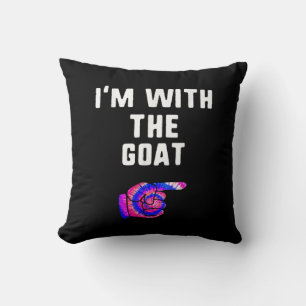I'm With Goat Tie Dye Halloween Matching Couple Cushion