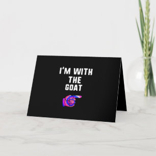 I'm With Goat Tie Dye Halloween Matching Couple Holiday Card