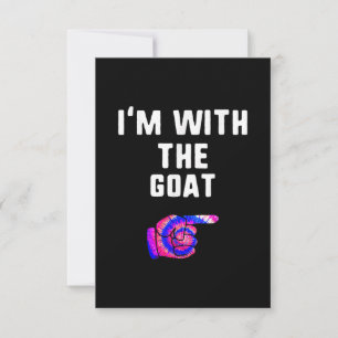 I'm With Goat Tie Dye Halloween Matching Couple RSVP Card