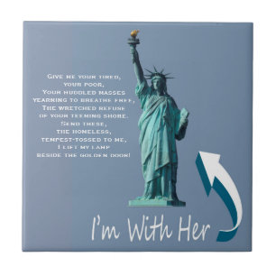 I'm With Her! Ceramic Tile