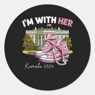 I'm With Her Kamala Harris 2024 Classic Round Sticker