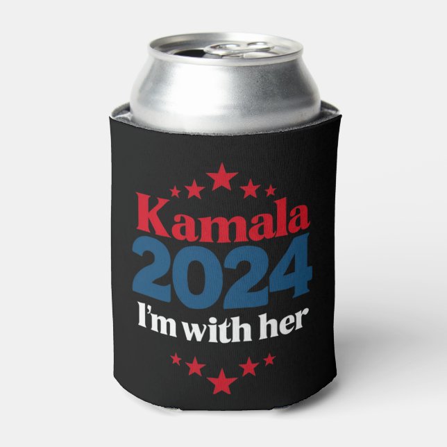 I'm With Her Kamala Vote For 2024 President Kamala Can Cooler (Can Front)