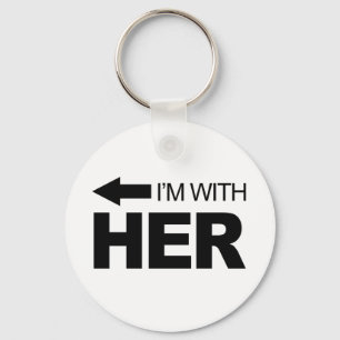 I'm with her (left) key ring