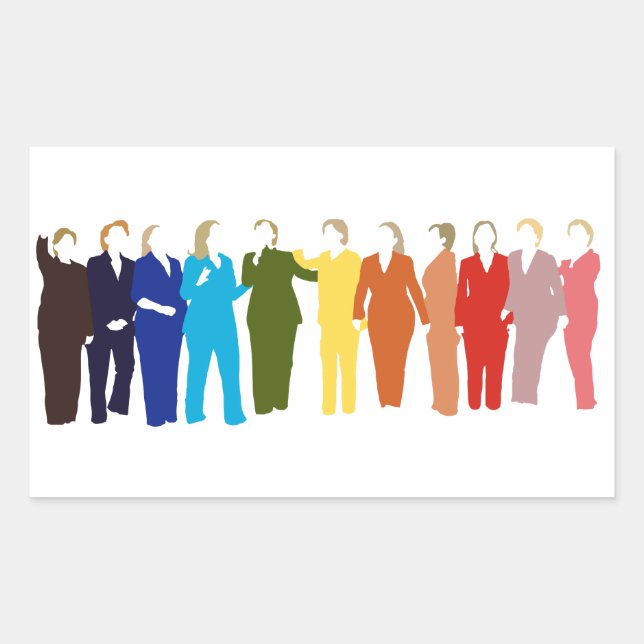 I'm With Her Rainbow Sticker (Front)