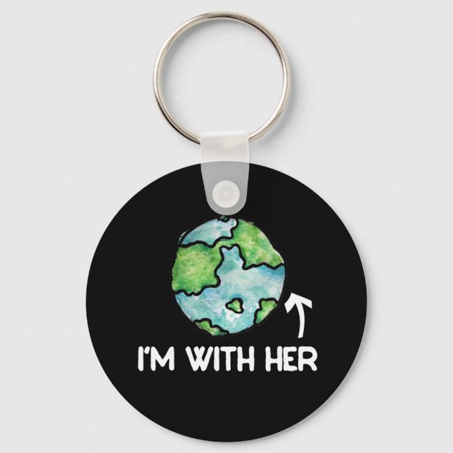 im with her science  key ring (Front)