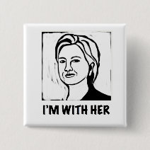 "I'm With Her" Square button