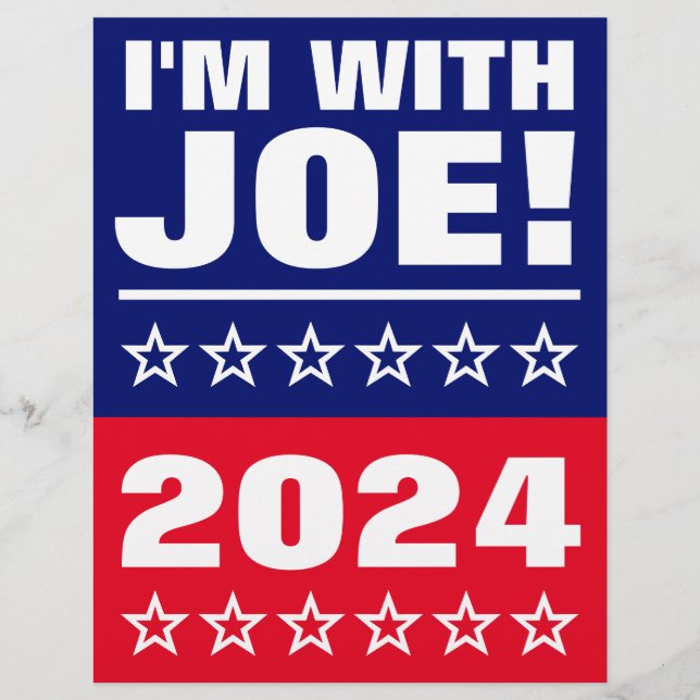 I'm with Joe! American 2024 Presidential Elections Flyer (Front)