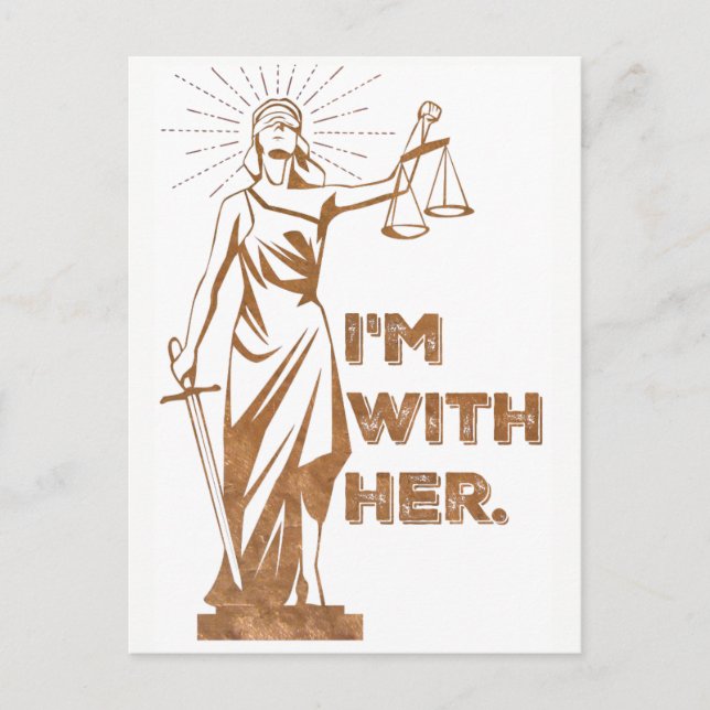 I'm With Justice Protest Postcard (Front)