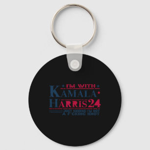 I'm With Kamala Just Kidding Not Idiot Retro Elect Key Ring