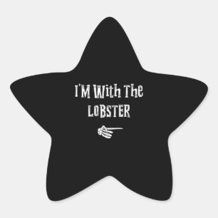 I'm With Lobster Halloween Costume Funny Couples Star Sticker