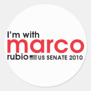 I'm with Marco Classic Round Sticker
