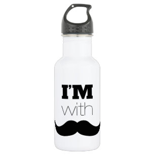 I'm With Moustache 532 Ml Water Bottle