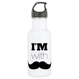 I'm With Moustache 532 Ml Water Bottle