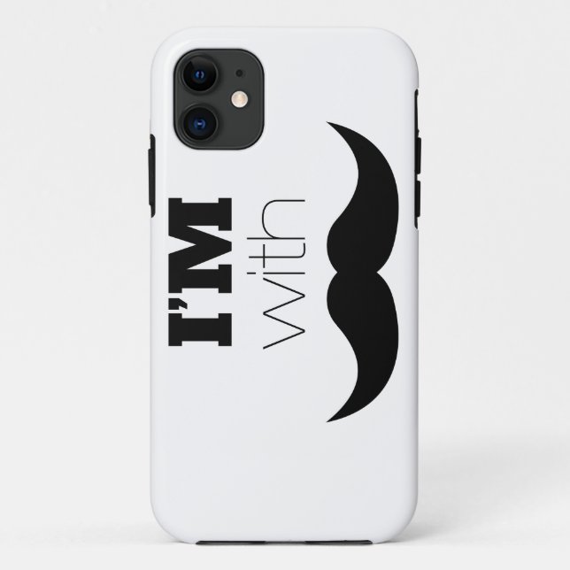 I'm With Moustache Case-Mate iPhone Case (Back)