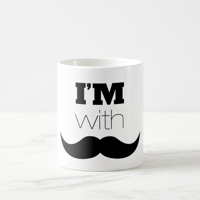 I'm With Moustache Coffee Mug (Center)