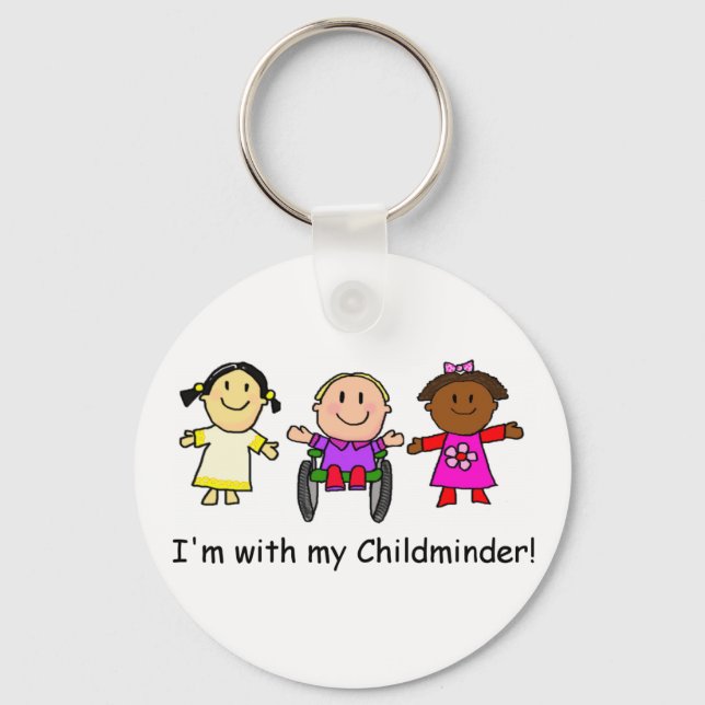 I'm with my childminder key ring (Front)