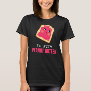 I'm With Peanut Butter Jelly Food Graphic T-Shirt