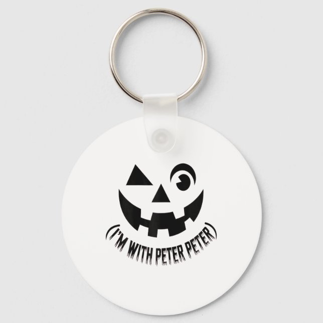 I'm With Peter Pumpkin Eater Couples Halloween Cos Key Ring (Front)