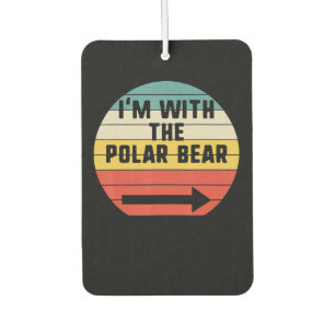 Im With Polar Bear Halloween Animal Lover Car Air Freshener