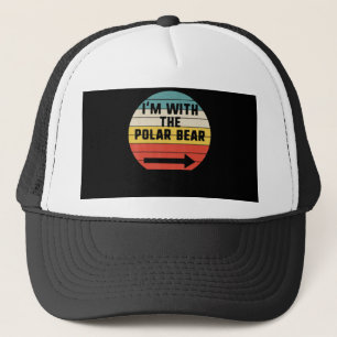 Im With Polar Bear Halloween Animal Lover Trucker Hat