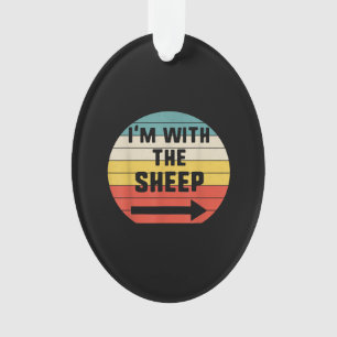 Im With Sheep Halloween Matching Couple Gift Ornament
