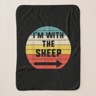 Im With Sheep | Halloween Matching Couple Gift Sherpa Blanket