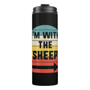 Im With Sheep Halloween Matching Couple Gift Thermal Tumbler