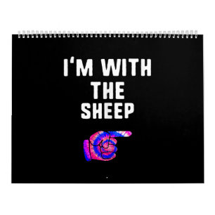 Im With Sheep Tie Dye Halloween Dog Present Calendar