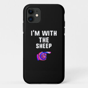 Im With Sheep Tie Dye   Halloween Dog Present iPhone 11 Case