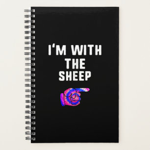 Im With Sheep Tie Dye Halloween Dog Present Planner
