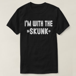 I'm With Skunk Easy Halloween Matching Couples T-Shirt