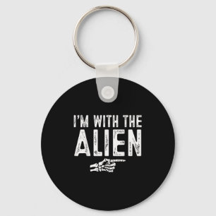 I'm With The Alien Easy Costume Halloween Couples  Key Ring