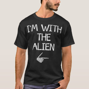 I'M With The Alien Funny Halloween Costume Couples T-Shirt