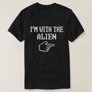 I'm With The Alien Matching Halloween Costume T-Shirt