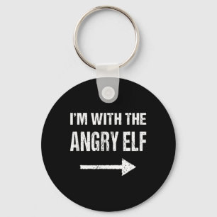 Im With The Angry Elf Halloween Key Ring