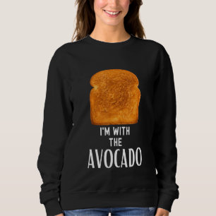 I'm With The Avocado Toast Easy Halloween Matching Sweatshirt