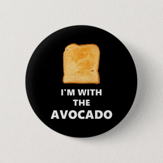 I'm with the Avocado Toast Halloween Costume 6 Cm Round Badge