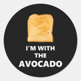 I'm with the Avocado Toast Halloween Costume Classic Round Sticker