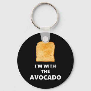 I'm with the Avocado Toast Halloween Costume Key Ring