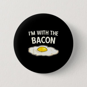 I'm With The Bacon Eggs Easy Halloween Matching Co 6 Cm Round Badge