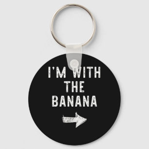 Im With The Banana Funny Halloween Couple Costume Key Ring