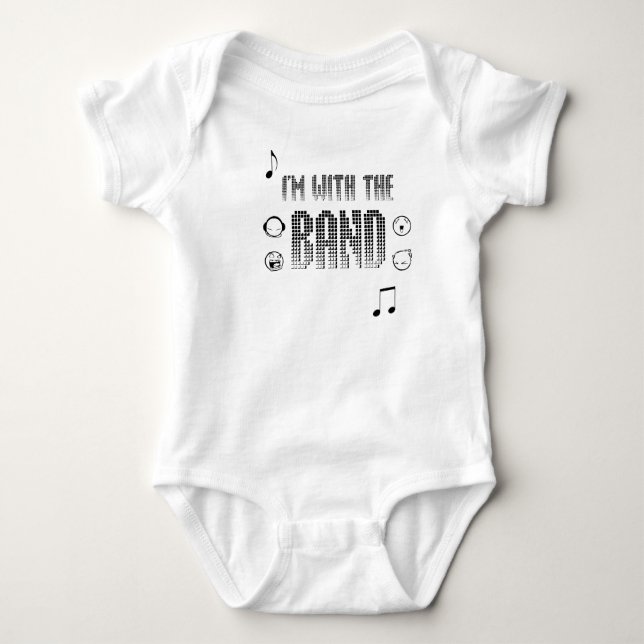 im with the band baby bodysuit (Front)