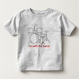 I'm with the band T-shirt black outline