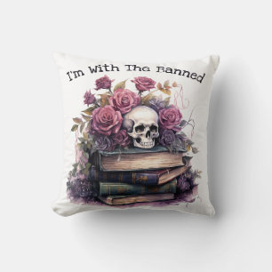 I'm With The Banned, Book Lover Cushion