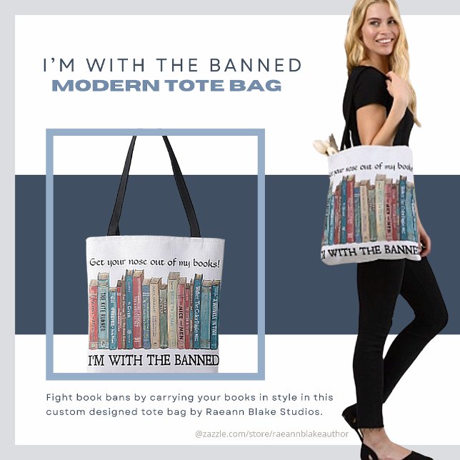 I'm With the Banned Literary Tote Bag (Creator Uploaded)