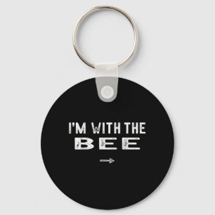 Im With The Bee Costume Matching Lazy Halloween Key Ring
